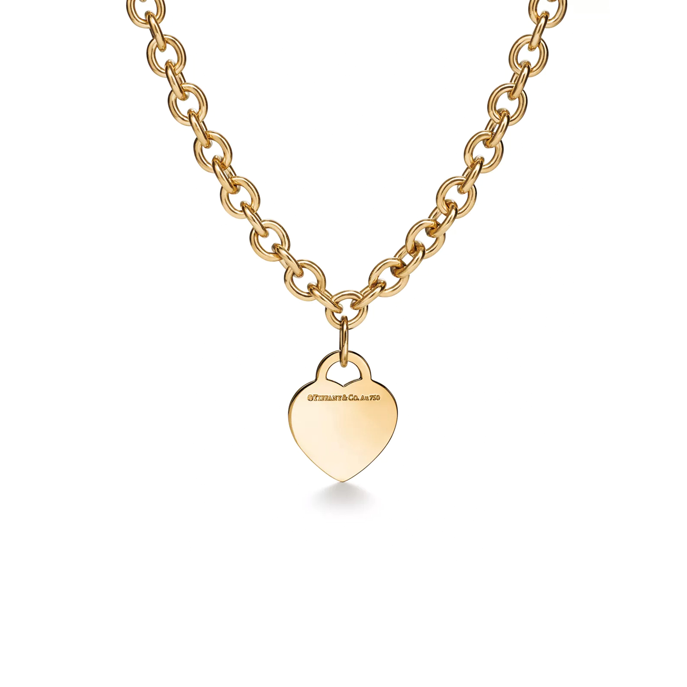 TIFFANY RETURN TO TIFFANY HEART TAG NECKLACE IN YELLOW GOLD, MEDIUM 72975456